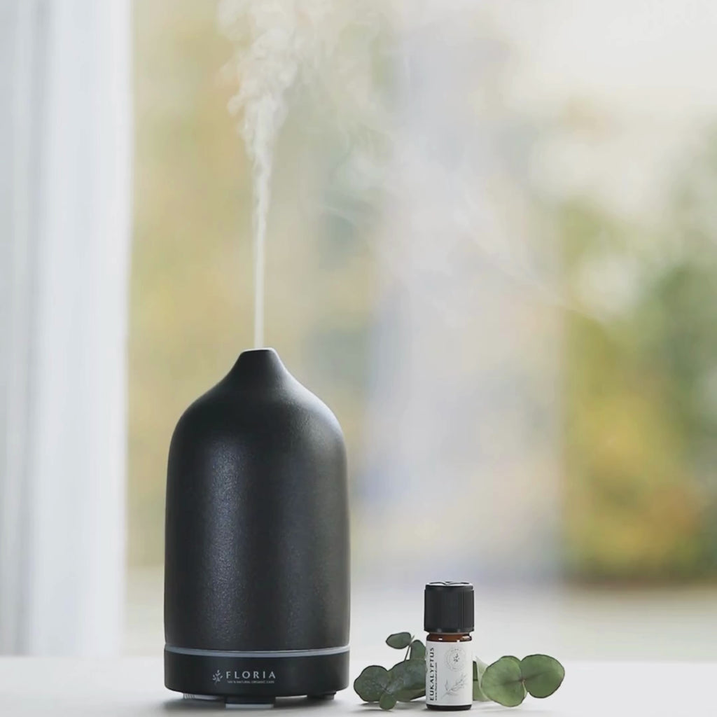 Aromaöl Diffuser Keramik schwarz Floria Natural