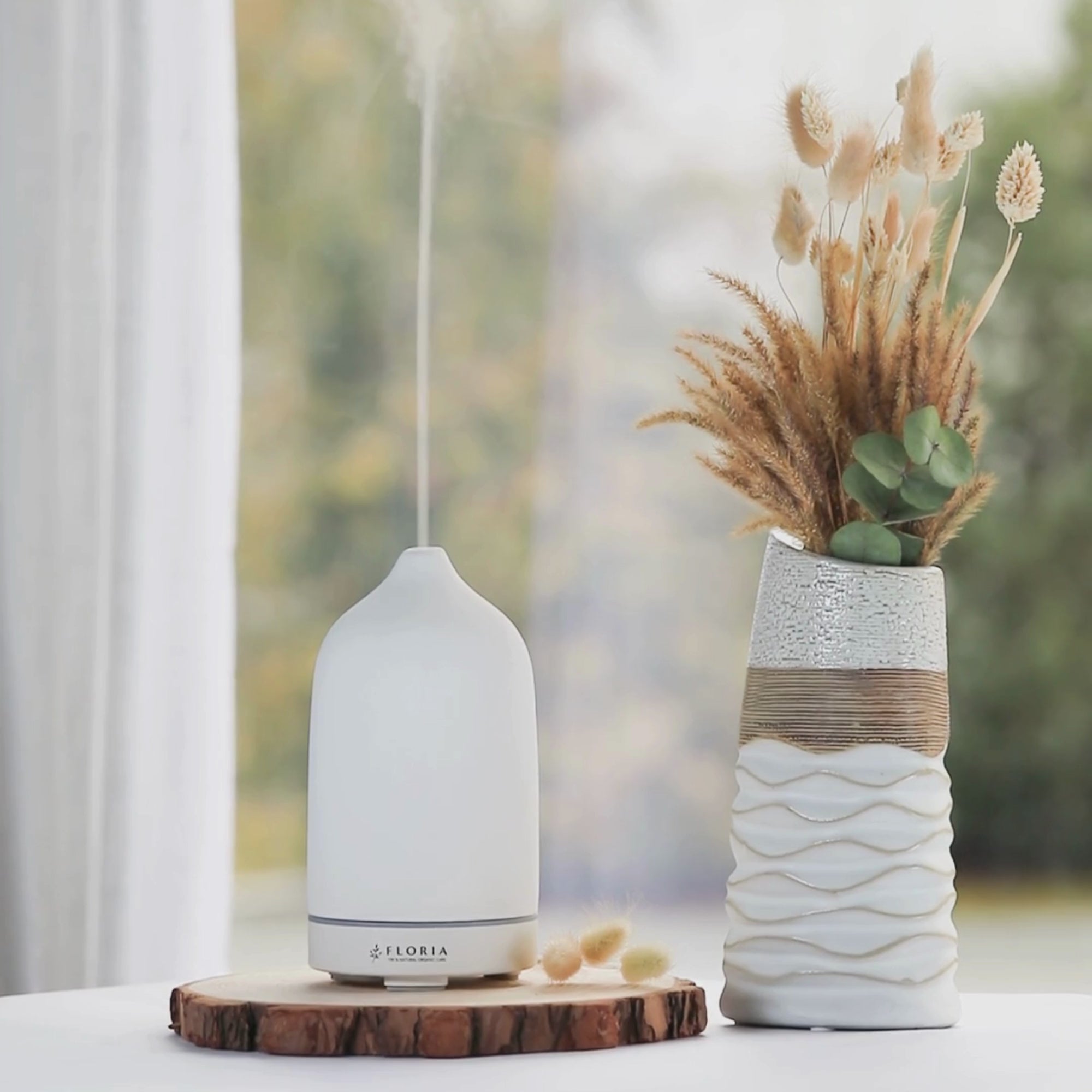 Handgefertigter Ultraschall Aroma Keramik Diffuser Weiß I PREMIUM ...