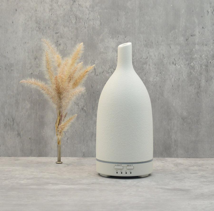 Aroma Ultraschall Keramik Diffuser - Matt weiß - FLORIA - FD001