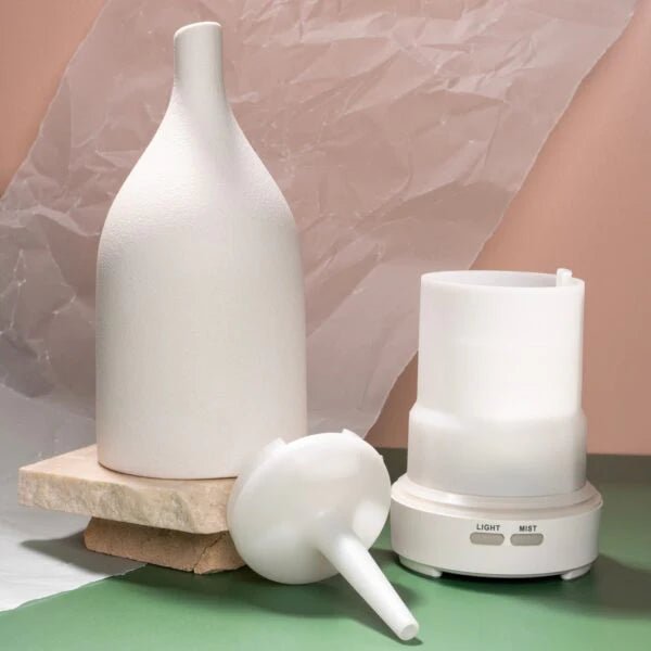 Aroma Ultraschall Keramik Diffuser - Matt weiß - FLORIA - FD001