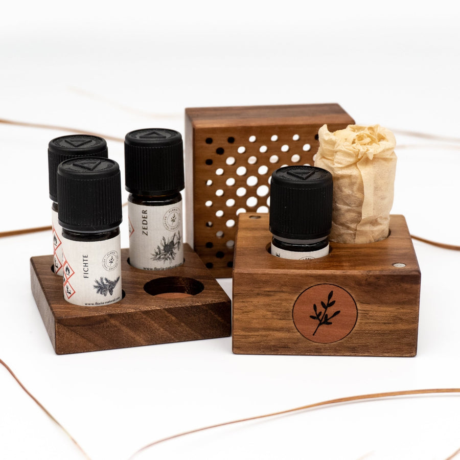 Handgefertigte Duftbox für ätherische Öle - FLORIA -