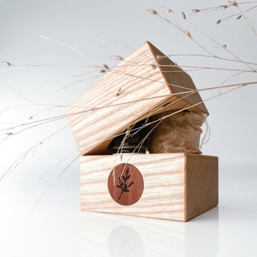 Handgefertigte Duftbox für ätherische Öle - FLORIA -