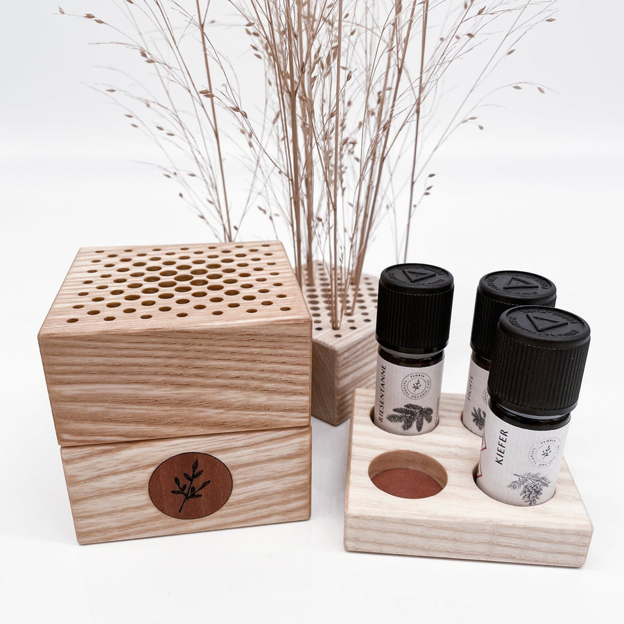 Handgefertigte Duftbox für ätherische Öle - FLORIA -