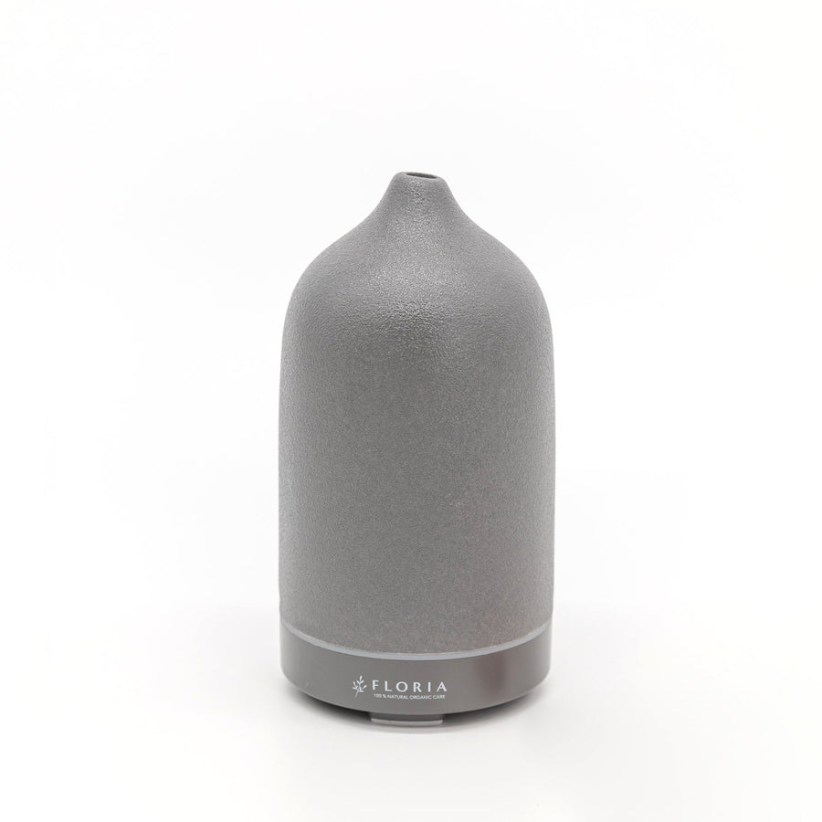 Handgefertigter Ultraschall Aroma Diffuser Keramik charcoal grau PREMI ...