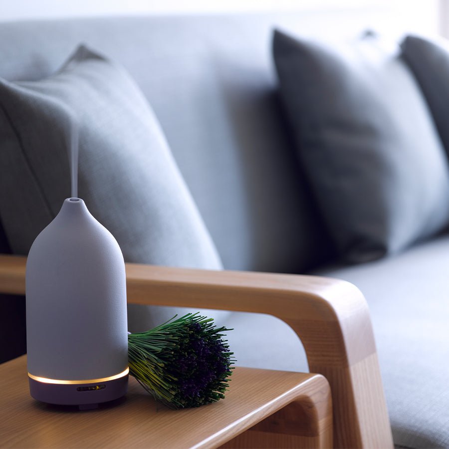 Handgefertigter Ultraschall Aroma Diffuser Keramik I Lavendel LIMITED EDITION I Für Deine Wellness & Entspannung - FLORIA - FD003