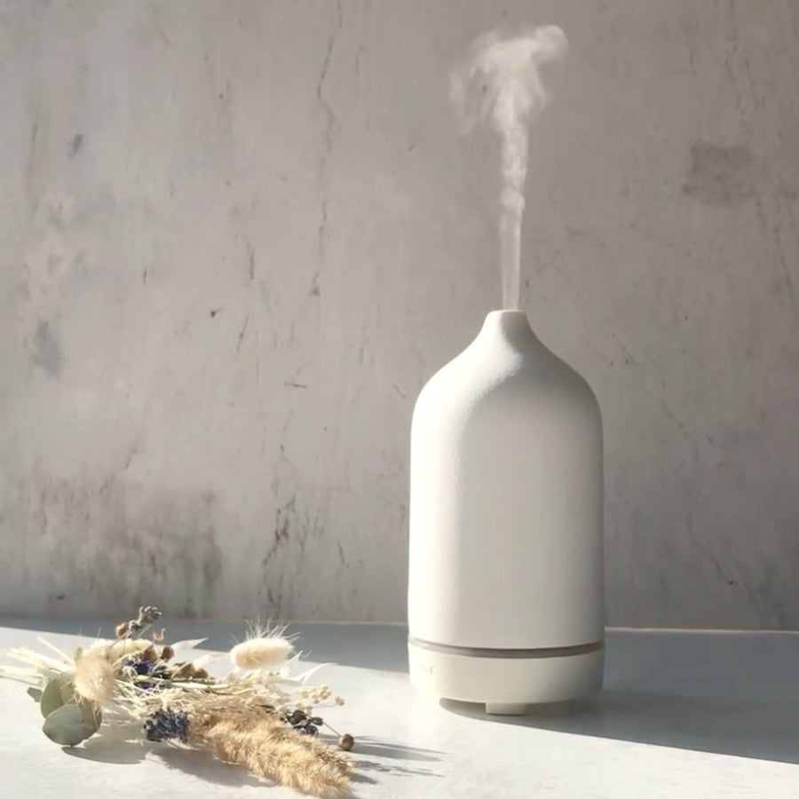 Ultraschall Aroma Keramik Diffuser - weiß - FLORIA -